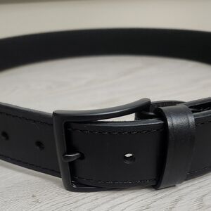 DeSantis Gunhide Belt Mens Size 40 Black Leather Police Made USA Topstitch